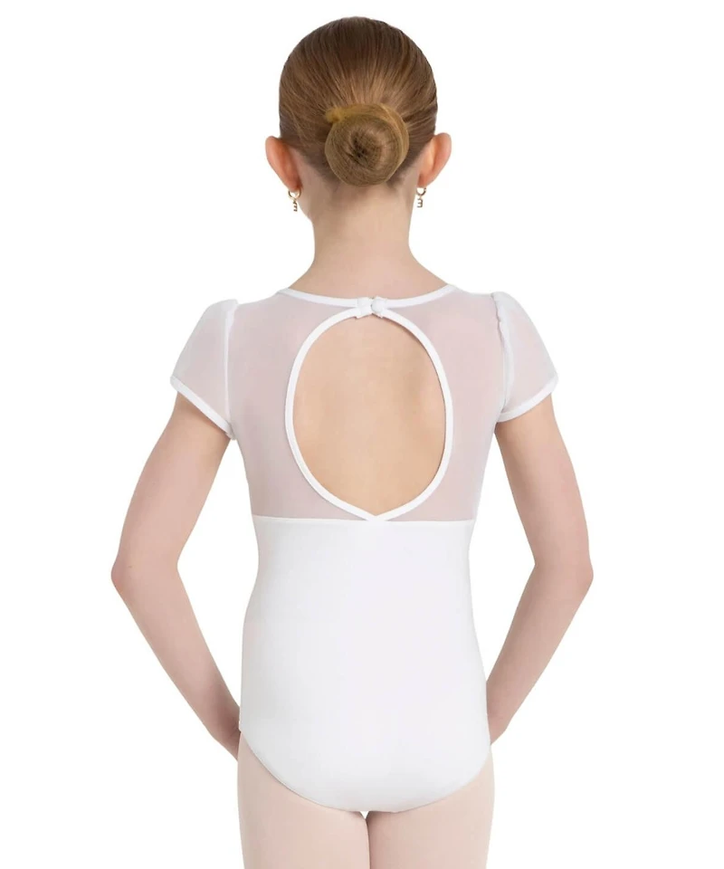 Capezio Girls Puff Sleeve Keyhole Back Leotard