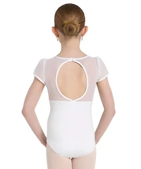 Capezio Girls Puff Sleeve Keyhole Back Leotard