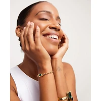 UNOde50 Green Crystal Chain Bracelet