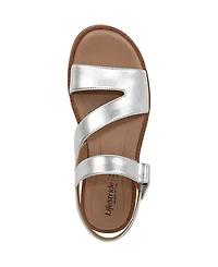 LifeStride Women's Waverly Round Open Toe Strappy Platform Sandals