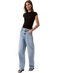 Calvin Klein Jeans Women's 90s Loose-Fit Rigid Jeans