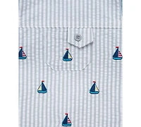 Little Me Baby Boys 2-Pc. Cotton Sunsuit & Bucket Hat Set