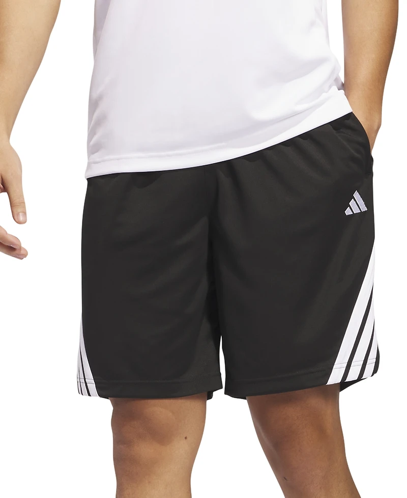 adidas Men's Three-Stripes Legends Basketball Shorts 9"