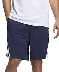adidas Men's Three-Stripes Legends Basketball Shorts 9"