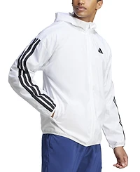 adidas Men's Essential Three-Stripes Woven Windbreaker