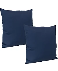 Indoor/Outdoor Weather-Resistant Polyester Lumbar Decorative Pillow with Zipper Closure - 2pk