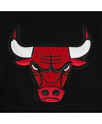Pro Standard Women's Black Chicago Bulls Paint The City Cropped Pullover Sweatshirt