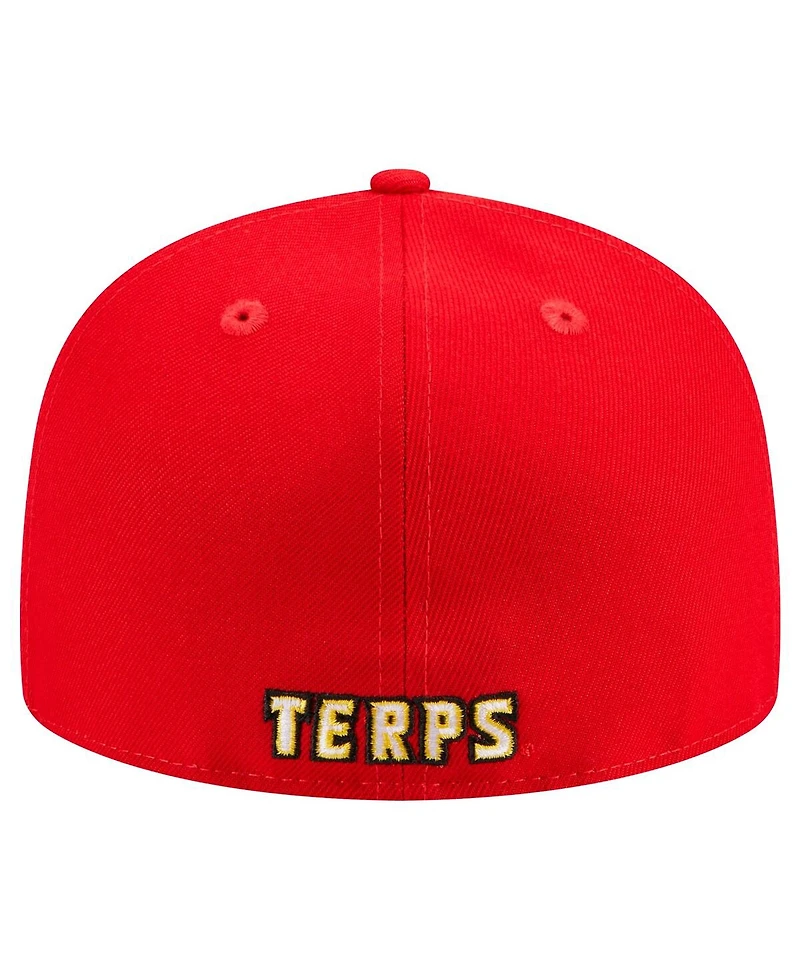 New Era Men's Red Maryland Terrapins 59FIFTY Fitted Hat