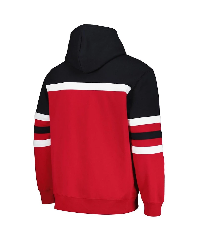 Mitchell & Ness Men's Red/Black Portland Trail Blazers Head Coach Pullover Hoodie