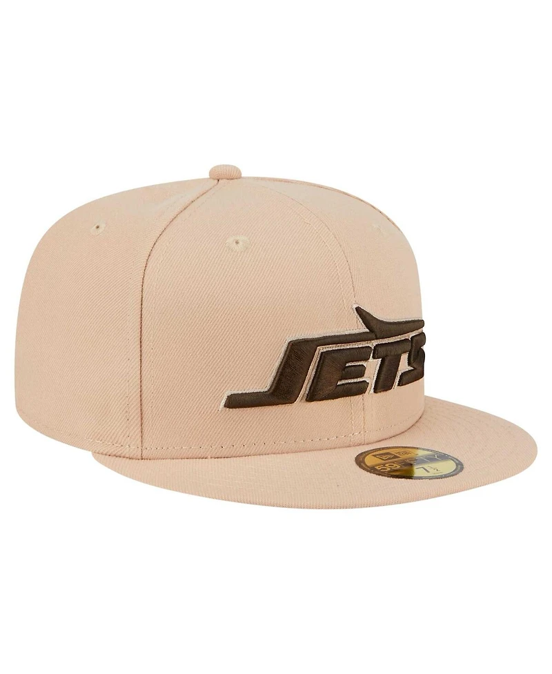 New Era Men's Tan New York Jets Candied Pecan 59FIFTY Fitted Hat