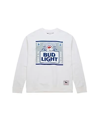 Mitchell & Ness x Bud Light Men's White Buffalo Bills The Crest Pullover Sweatshirt