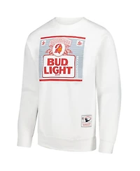 Mitchell & Ness x Bud Light Men's White Tampa Bay Buccaneers The Crest Pullover Sweatshirt