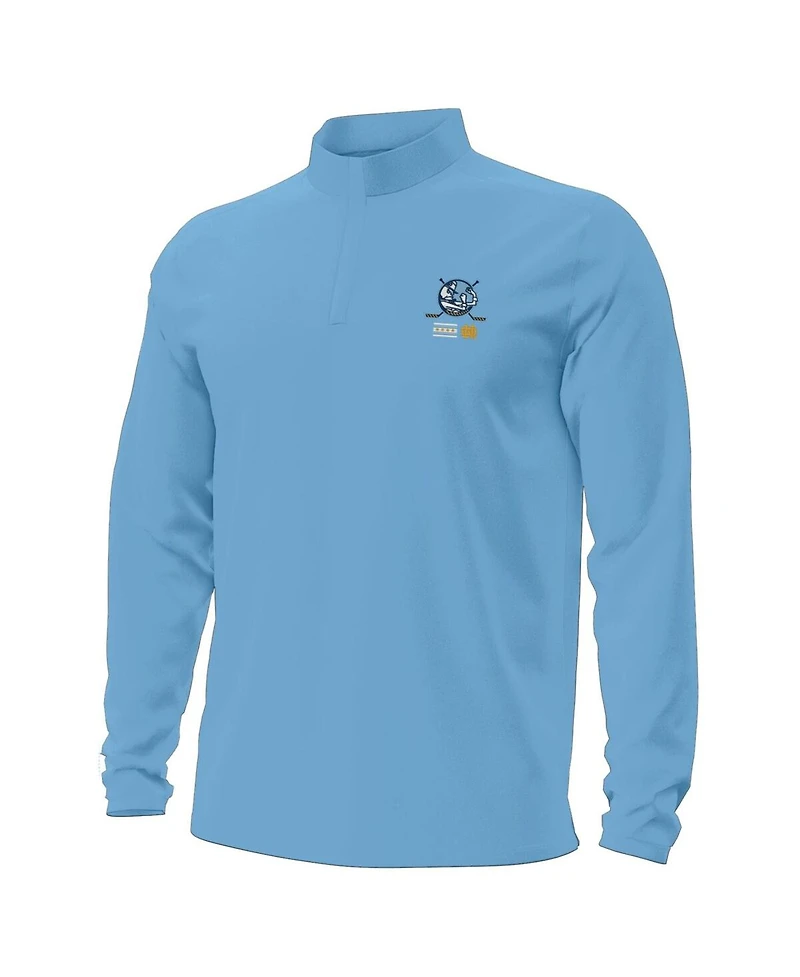 Under Armour Men's Light Blue Notre Dame Fighting Irish the Frozen Confines Motion Quarter-Zip Jacket