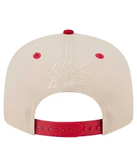 New Era Men's Cream/Red Atlanta Braves Team Art 9FIFTY Snapback Hat