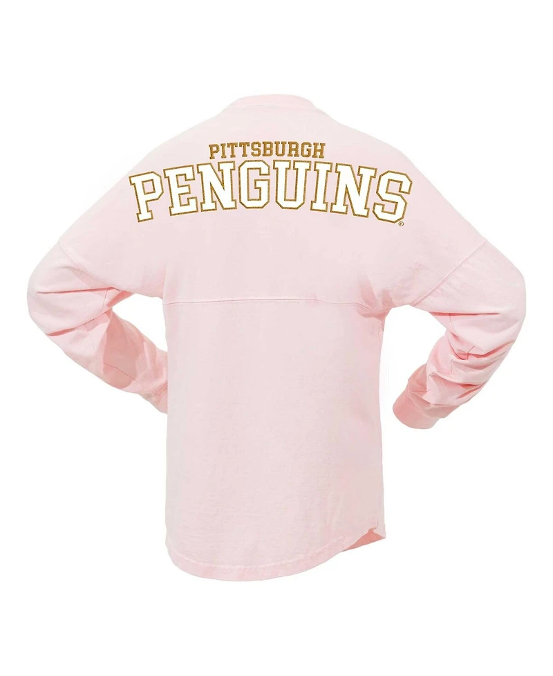 Fanatics Women's Pink Pittsburgh Penguins Spirit Jersey Long Sleeve T-Shirt