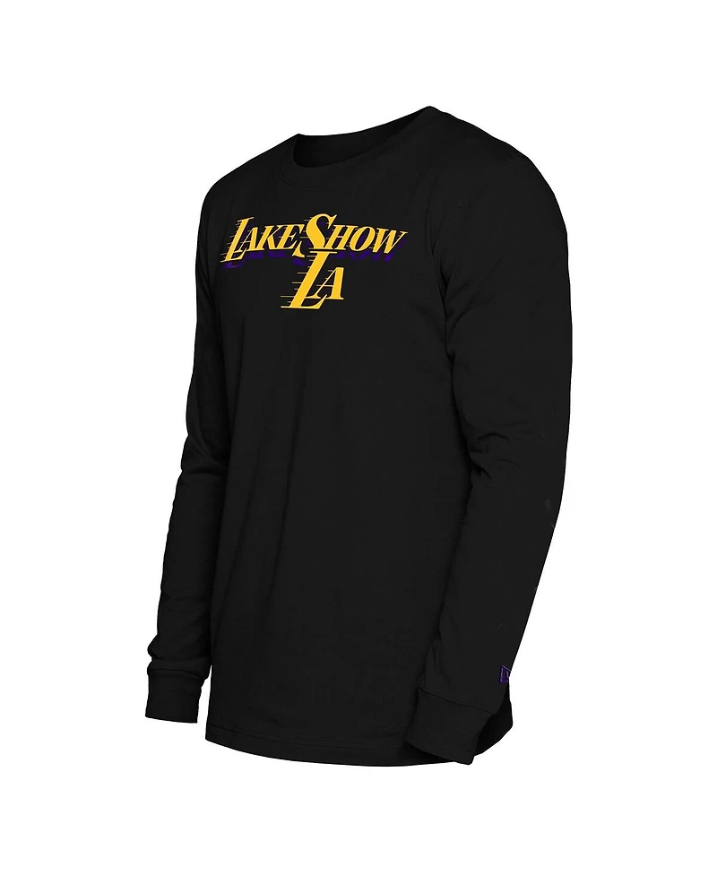 New Era Men's Black Los Angeles Lakers 2024/25 City Edition Long Sleeve T-Shirt