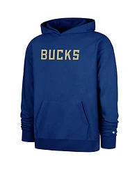 '47 Brand Men's Royal Milwaukee Bucks 2024/25 City Edition Double Crossover Foundation Pullover Hoodie
