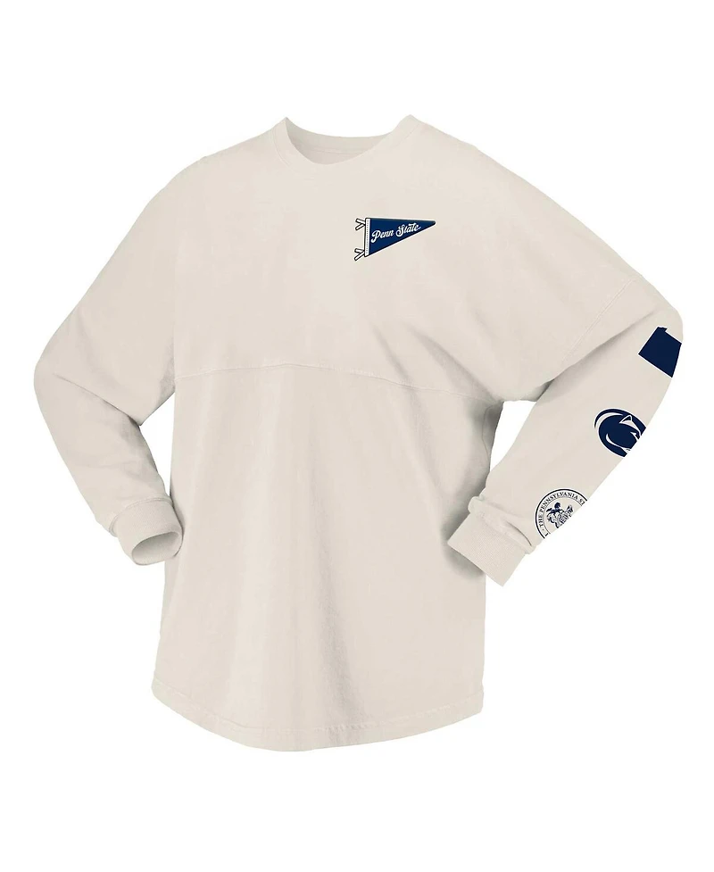 Spirit Jersey Women's Natural Penn State Nittany Lions Local Long Sleeve T-Shirt