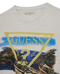 Guess Big Boys Short Sleeve with Embroidered Logo T-Shirt