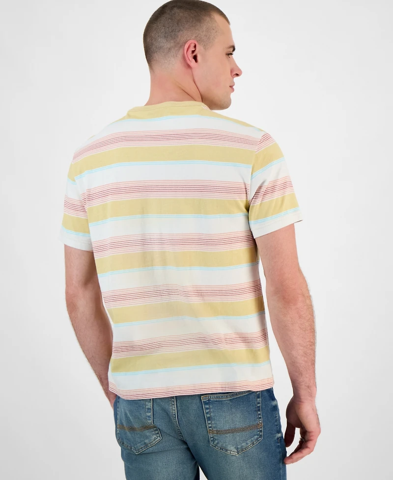 Sun + Stone Men's Regular-Fit Stripe Pocket T-Shirt, Exclusively at Macy's