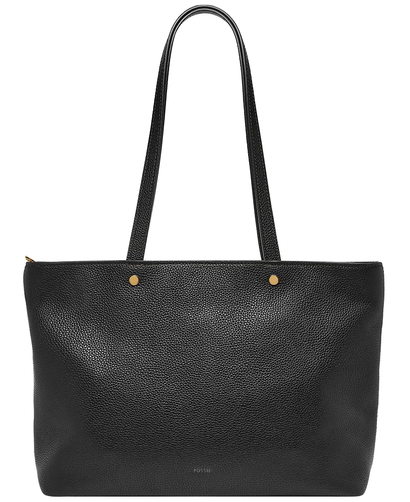 Fossil Jessie Leather Top Zip Tote Bag