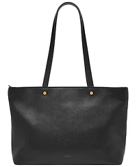 Fossil Jessie Leather Top Zip Tote Bag