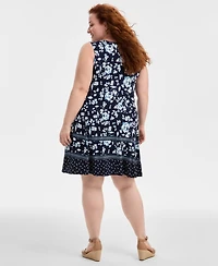 Style & Co Plus Printed Sleeveless Flip-Flop Dress