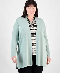 Anne Klein Plus Napa Open-Front Cardigan