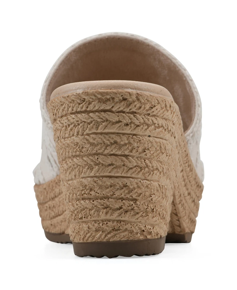 Cliffs by White Mountain Women's Biancia Wedge Slip-On Sandals