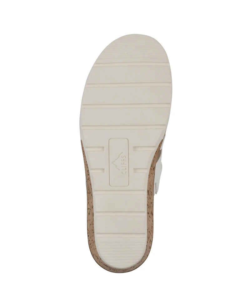 Cliffs by White Mountain Women's Tinisha Wedge Slip-On Sandals