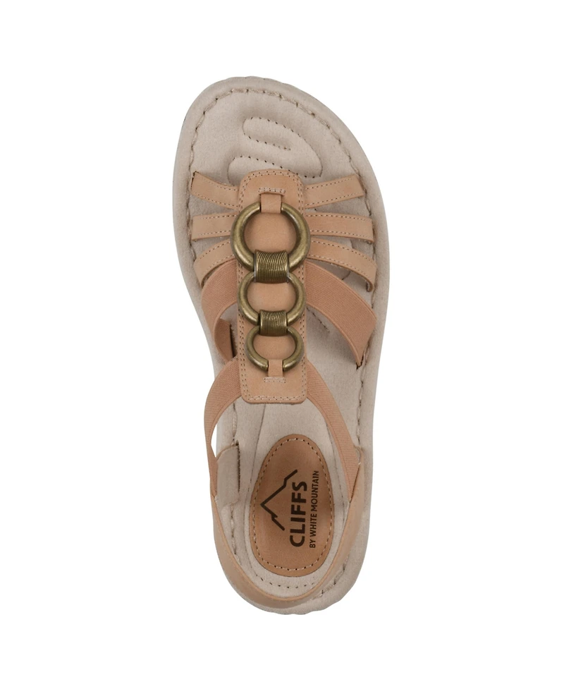 Cliffs by White Mountain Women's Caselyn Wedge Slip-On Sandals