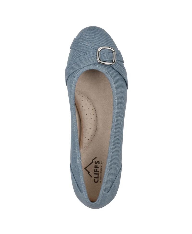 Cliffs by White Mountain Women's Calming Round Toe Ballet Flats
