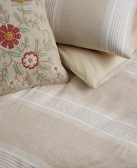 Charter Club Clifton Cotton/Linen Stripe 3-Pc. Comforter Set, Full/Queen, Exclusively at Macy's