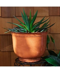 Michael Metal Indoor or Outdoor Planter with Drainage Hole - 14.5
