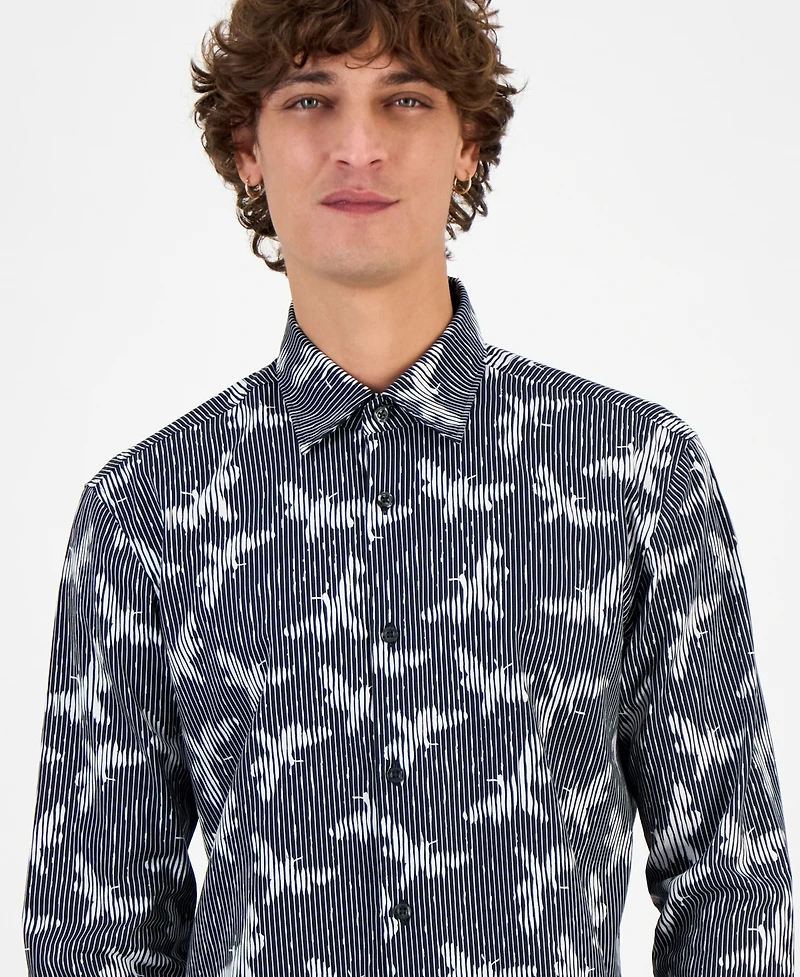 Hugo by Boss Men's Ermo Butterfly Patterned Shirt