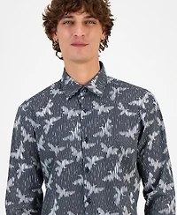 Hugo by Boss Men's Ermo Butterfly Patterned Shirt