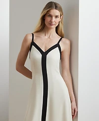 Lauren Ralph Women's Color-Blocked Georgette Sleeveless Dress