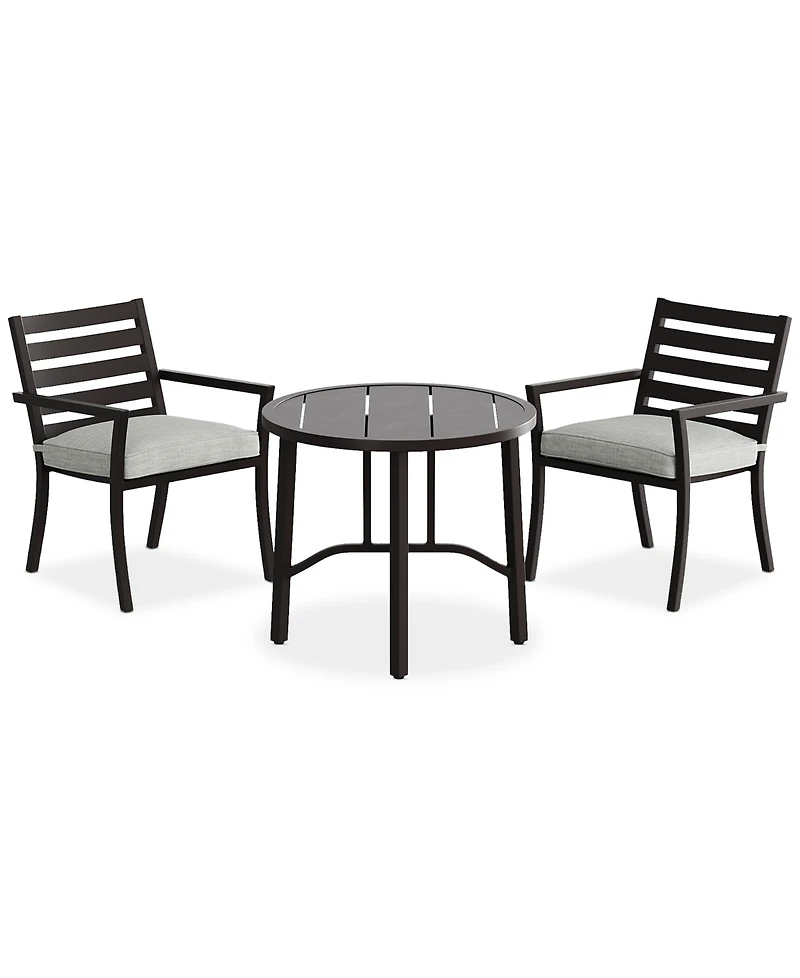 Astaire 3pc Bistro Dining Set (32" Round Table + 2 Chairs), Created for Macy's