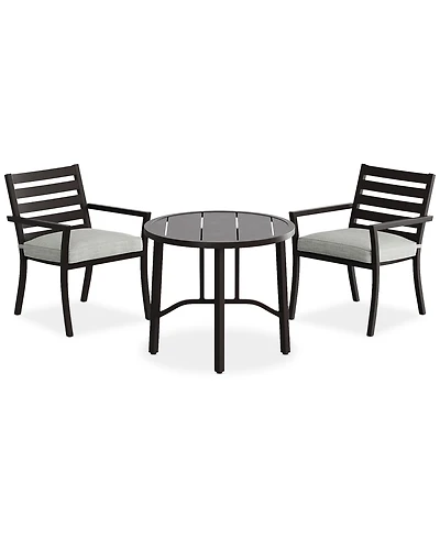 Astaire 3pc Bistro Dining Set (32" Round Table + 2 Chairs), Created for Macy's