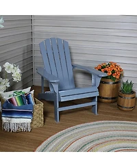 Fir Wood Painted Finish Coastal Bliss Outdoor Adirondack Chair
