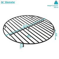 Outdoor Heavy-Duty Steel with High-Temperature Finish Round Fire Pit Firewood Log Grate