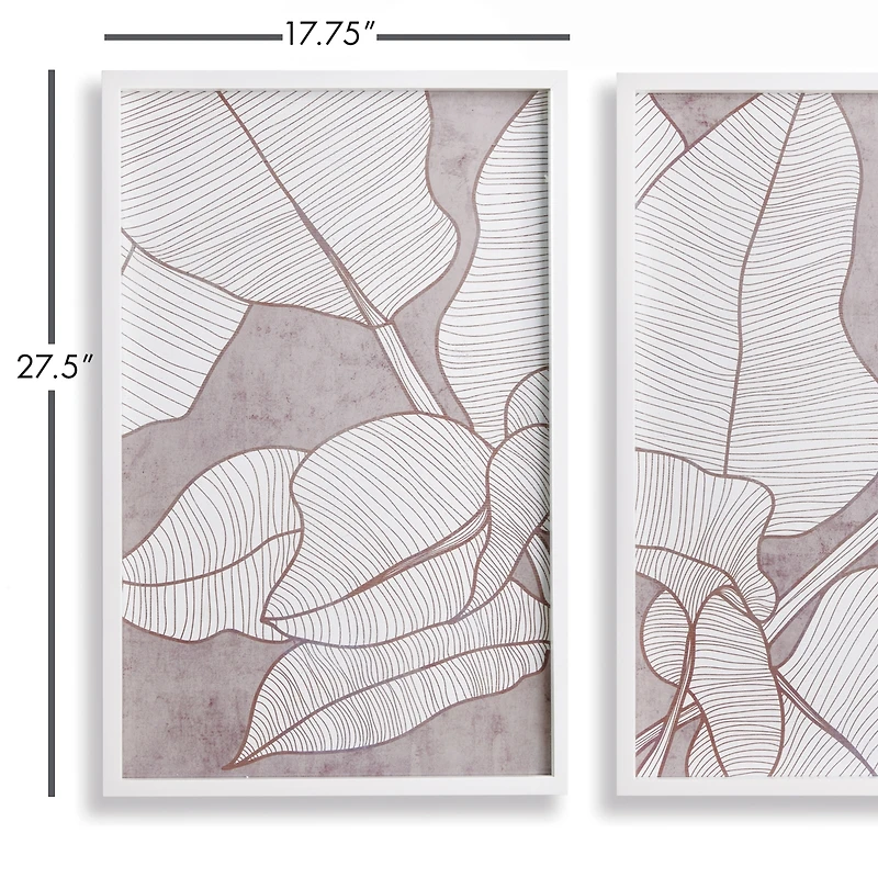 Palm Leaf Prints Set of 2
