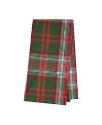27' X 18" Axel Plaid Woven Cotton Kitchen Dish Towel, Red, White and Green Plaid