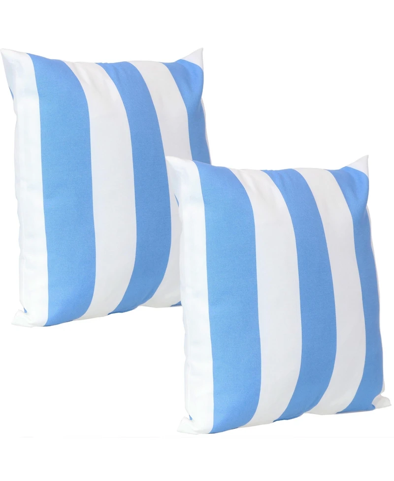 Indoor/Outdoor Weather-Resistant Polyester Square Decorative Pillow Cover Only with Zipper Closures