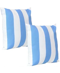 Indoor/Outdoor Weather-Resistant Polyester Square Decorative Pillow Cover Only with Zipper Closures