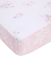 NoJo Flower Bunny Ears Cotton Nursery Photo Op Fitted Crib Sheet