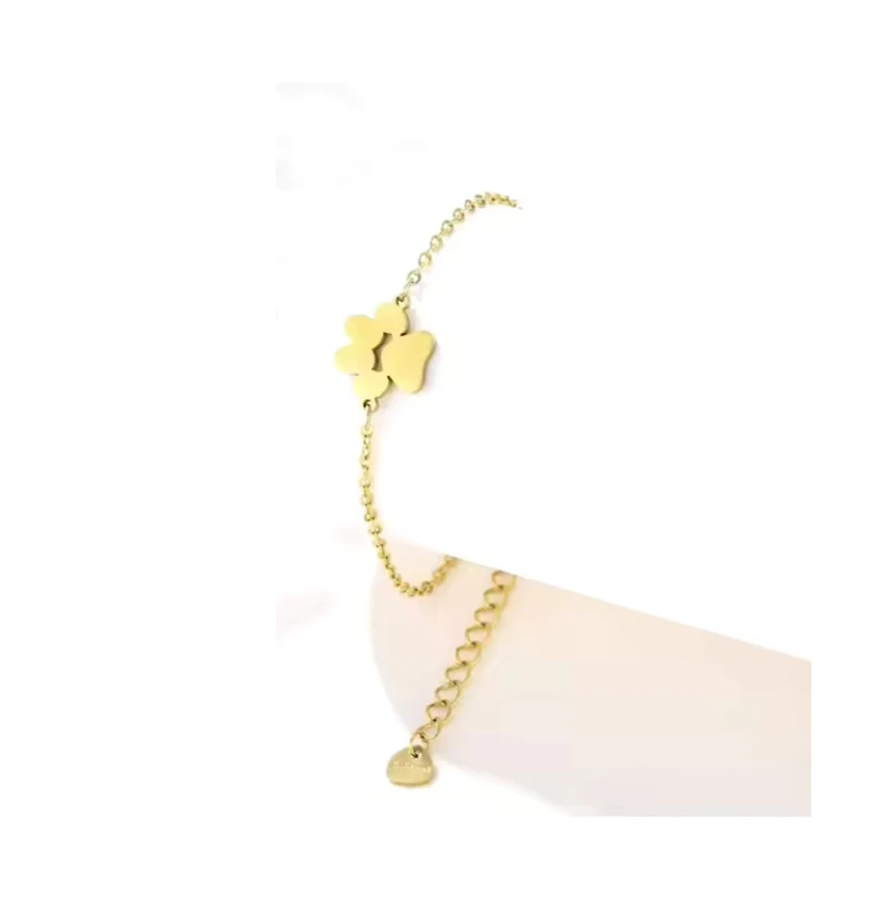 PurePaw Link Chain Paw Cutout Charm Bracelet