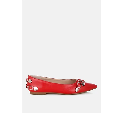 Golini Belt Buckle Detail Ballerinas Women