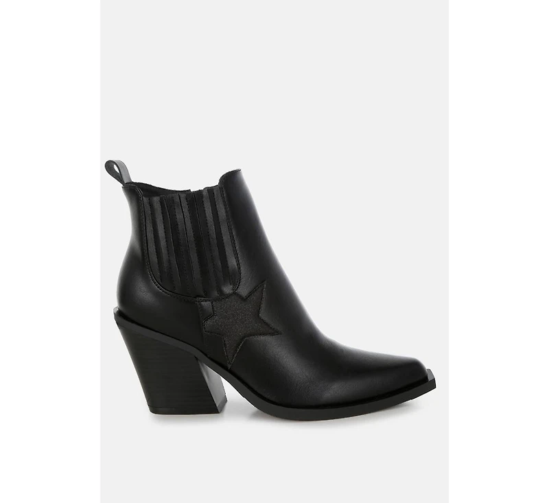 Melt Down Glitter Star Detail Chelsea Boots Women