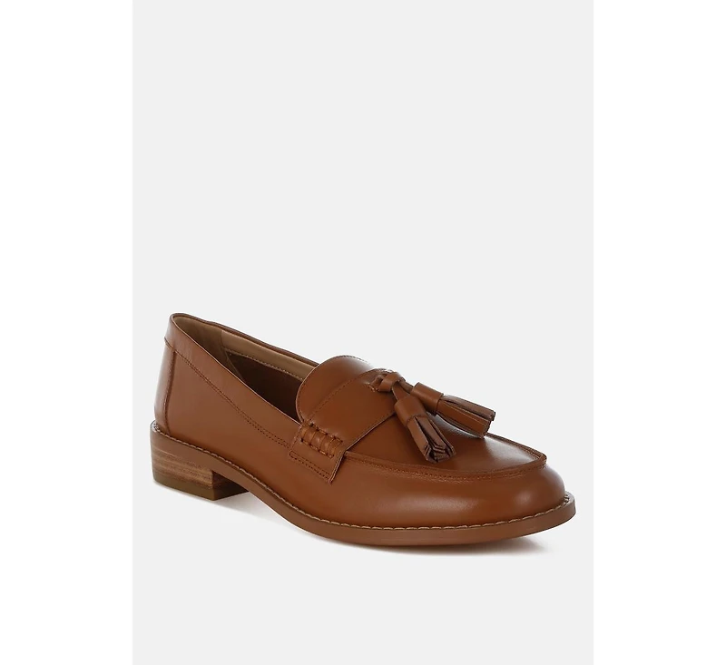 Yelena Real Leather Tassel Loafers